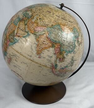 Vintage 12 Inch Diameter Globe Made In USA
